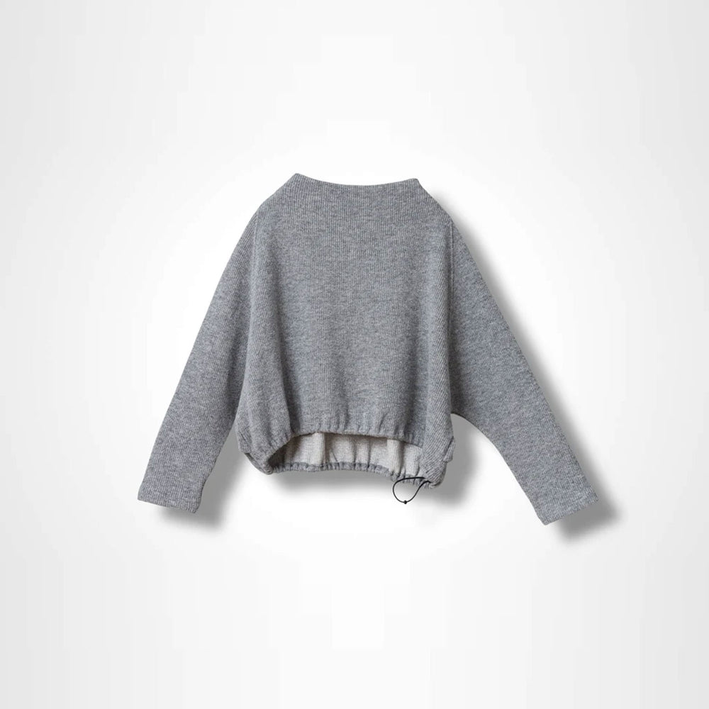 KORA BOTTOLE NECK TOP -LT GREY-