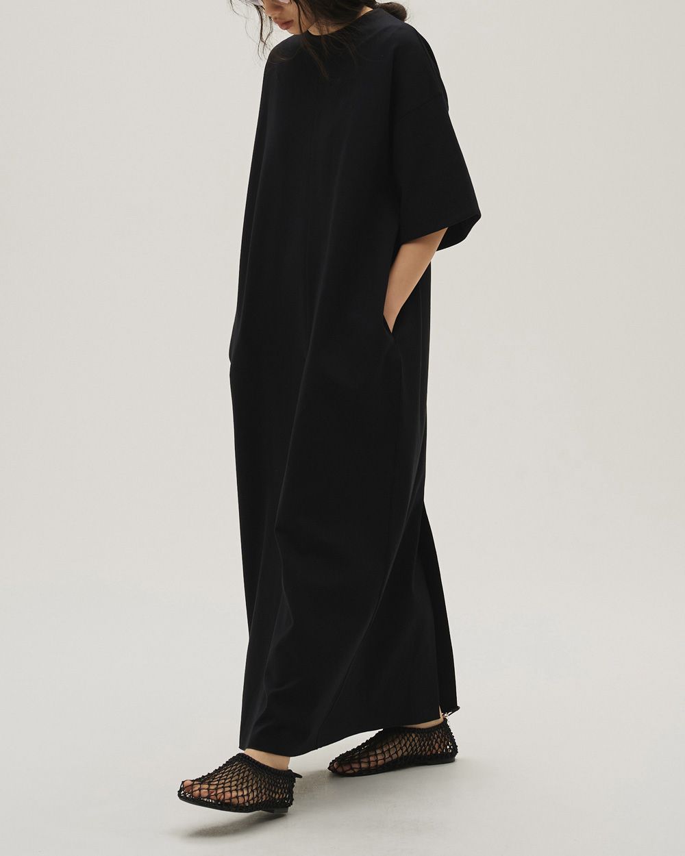 
                  
                    HaLfsleeve Easy Dress-Black-
                  
                