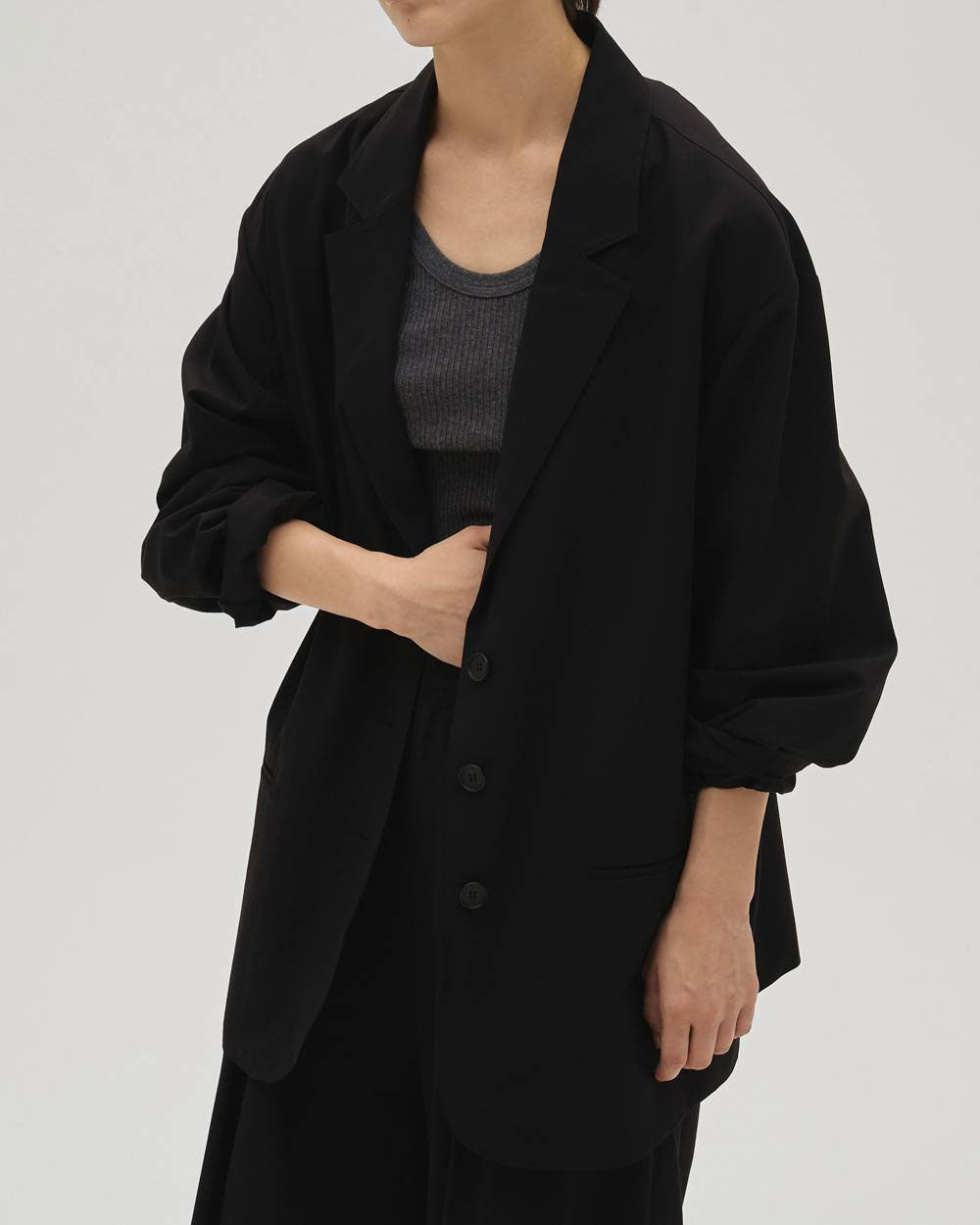 Dry Touch Rough Jacket -BLACK- – OBLIGE