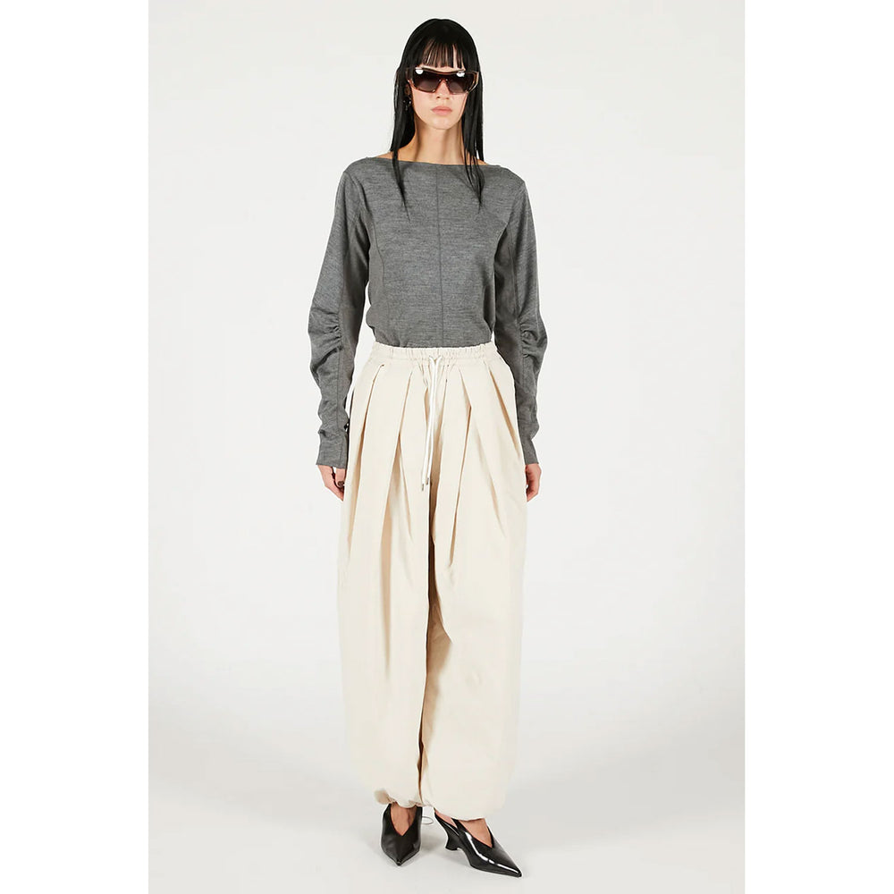 
                  
                    Wool Slouchy Sleeve Top -GREY-
                  
                