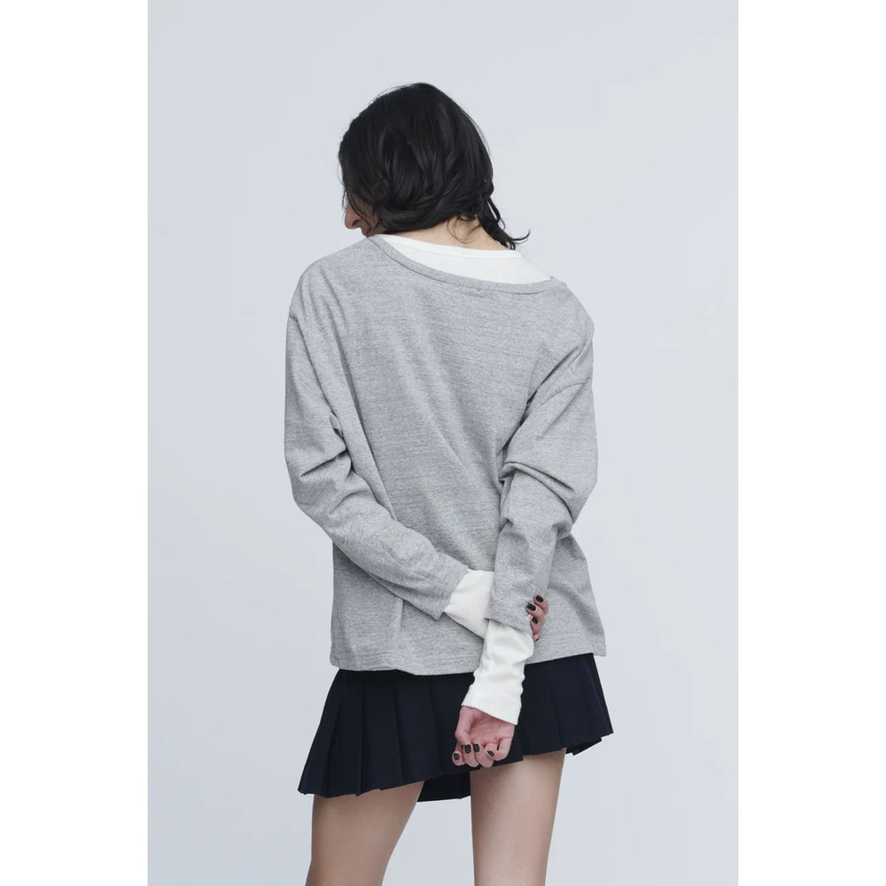 
                  
                    Plating Rib Layered Tee -WHITE×LT.GREY-
                  
                
