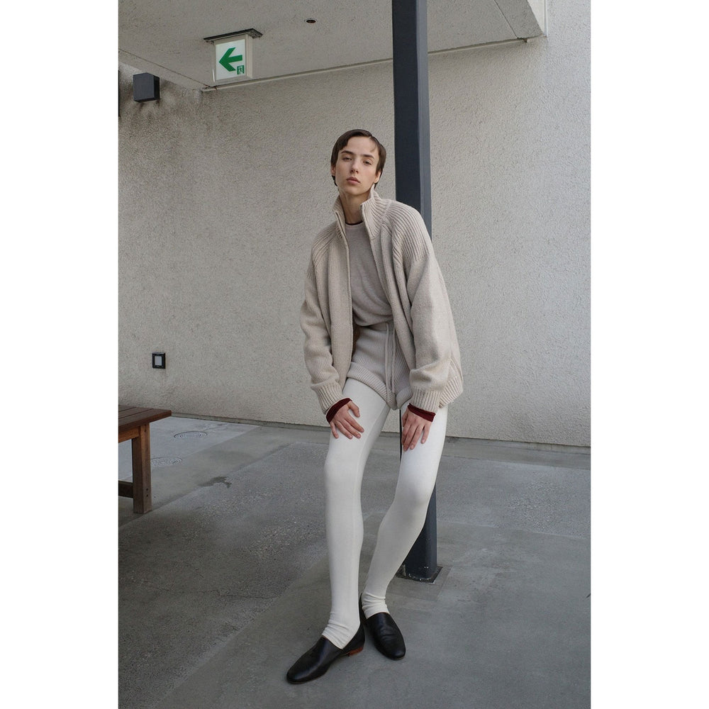 
                  
                    POCKET ZIP KNIT TOPS-GRAY-
                  
                