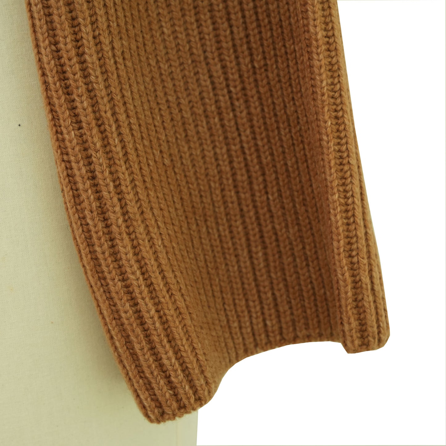 
                  
                    RIBBED KNIT WOOL SHRUG-CAMEL-
                  
                
