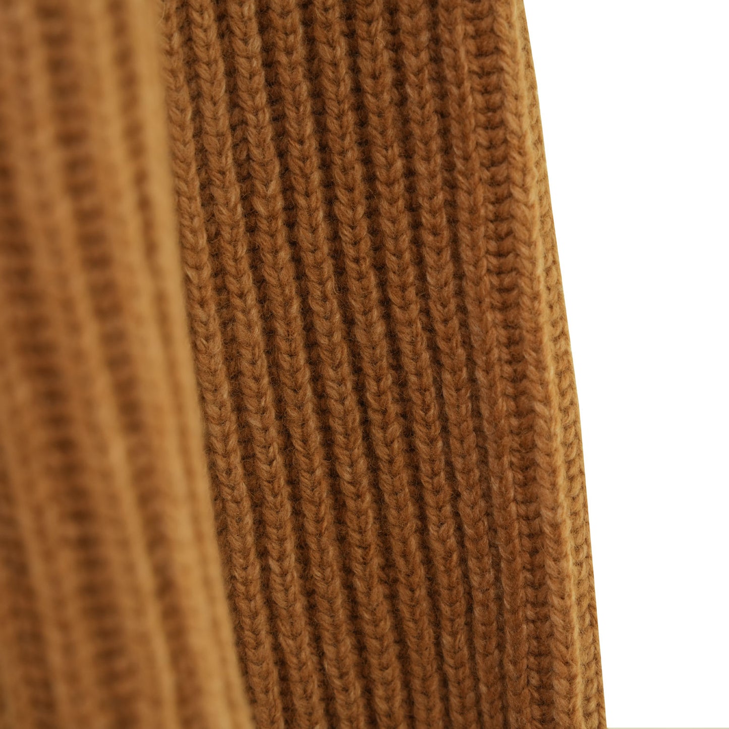 
                  
                    RIBBED KNIT WOOL SHRUG-CAMEL-
                  
                