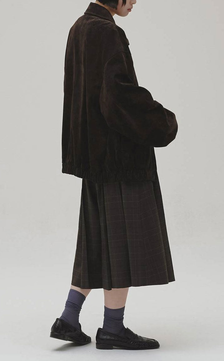 
                  
                    Suede Zip Blouson
                  
                