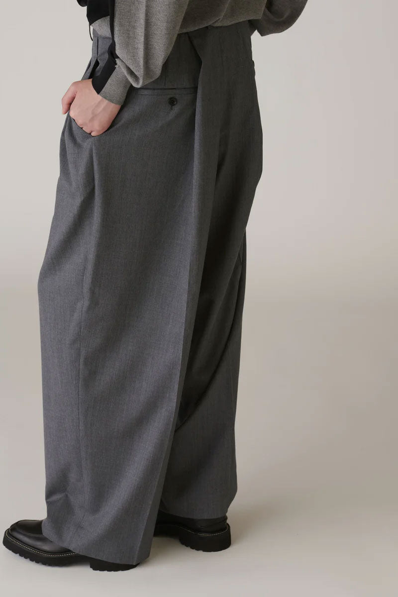 
                  
                    Wool Over Size Pants -NAVY STRIPE-
                  
                