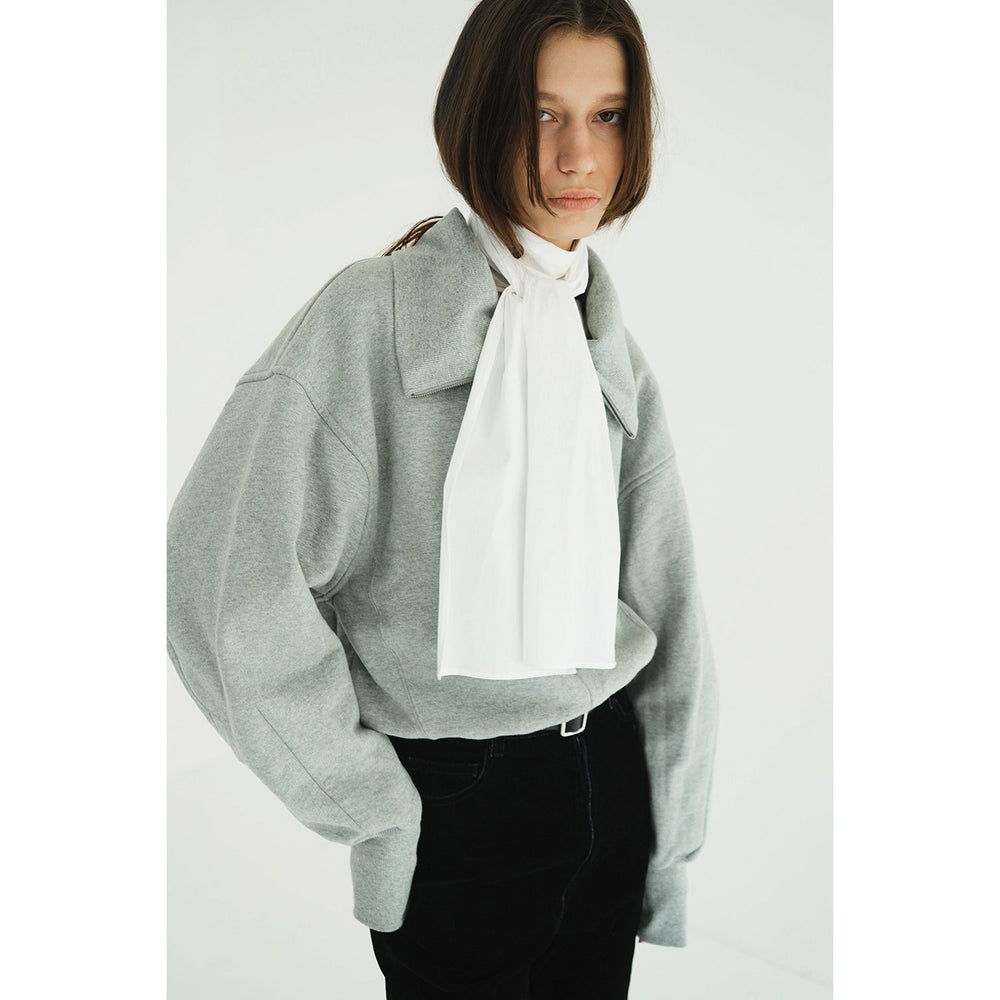 
                  
                    HALF ZIP SHORT TOPS -GRAY-
                  
                