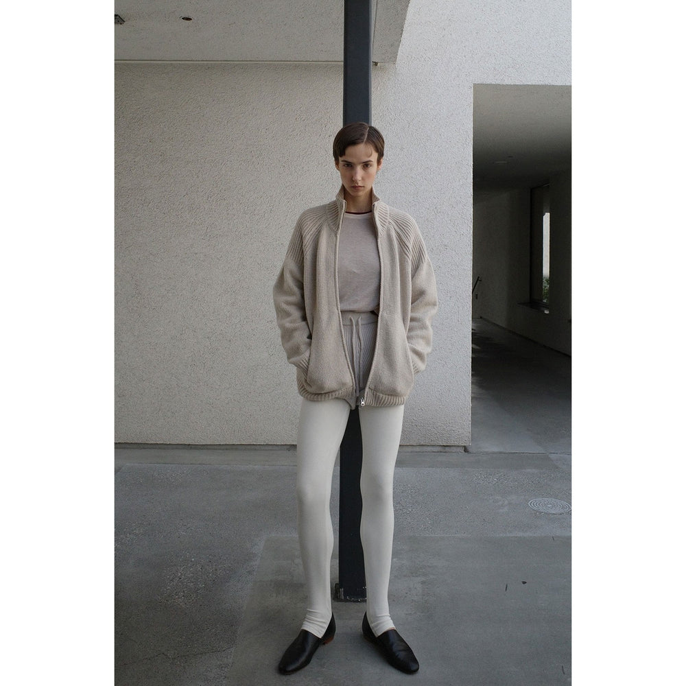 
                  
                    POCKET ZIP KNIT TOPS-GRAY-
                  
                