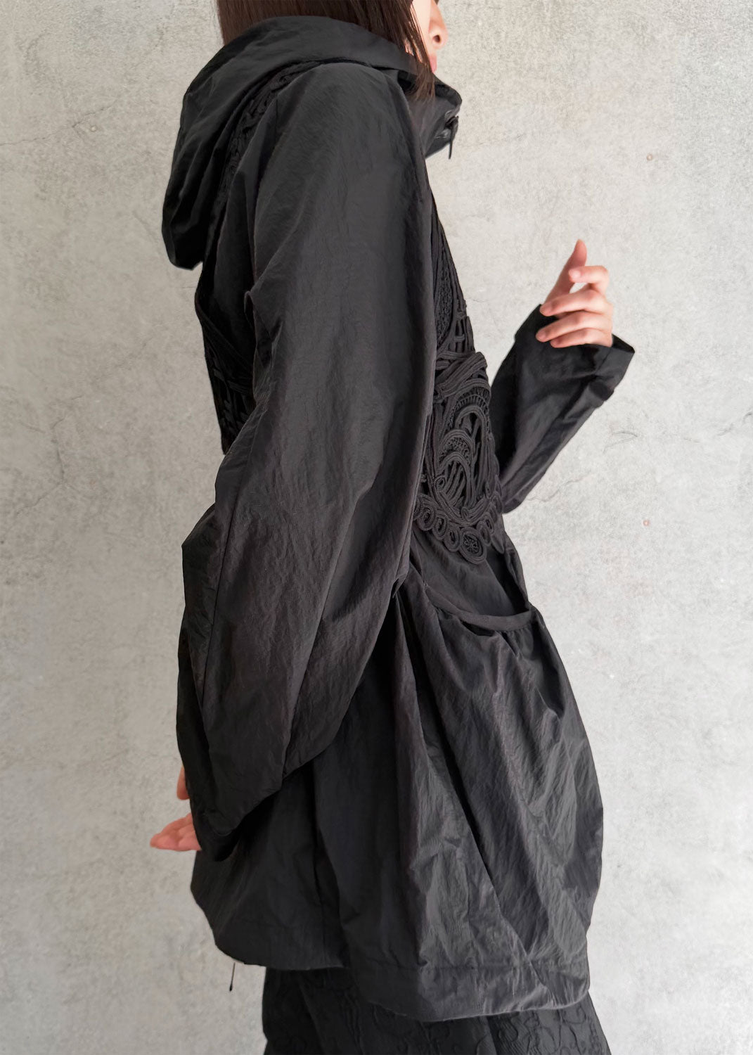 
                  
                    Nylon Oversized Jacket with Cording Embroidery Vest
                  
                