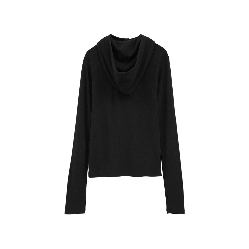 
                  
                    WOOL RIB HOODED TIGHT TOPS -GRAY-
                  
                