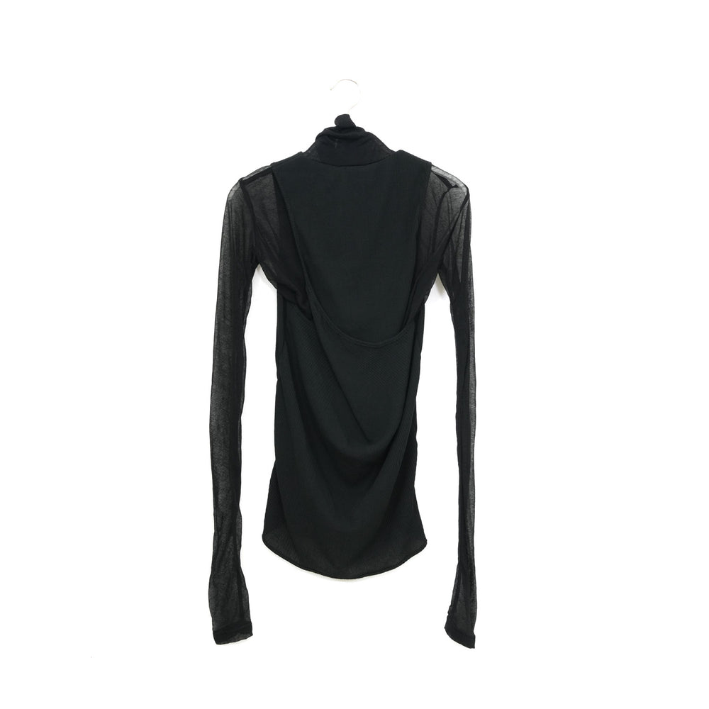 
                  
                    SHEER TWIST BACK TOP-T.MORO-
                  
                