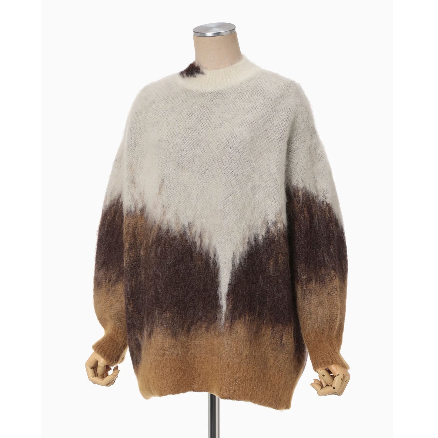 
                  
                    Drip Glaze Pattern Mohair Knitted Top - brown
                  
                