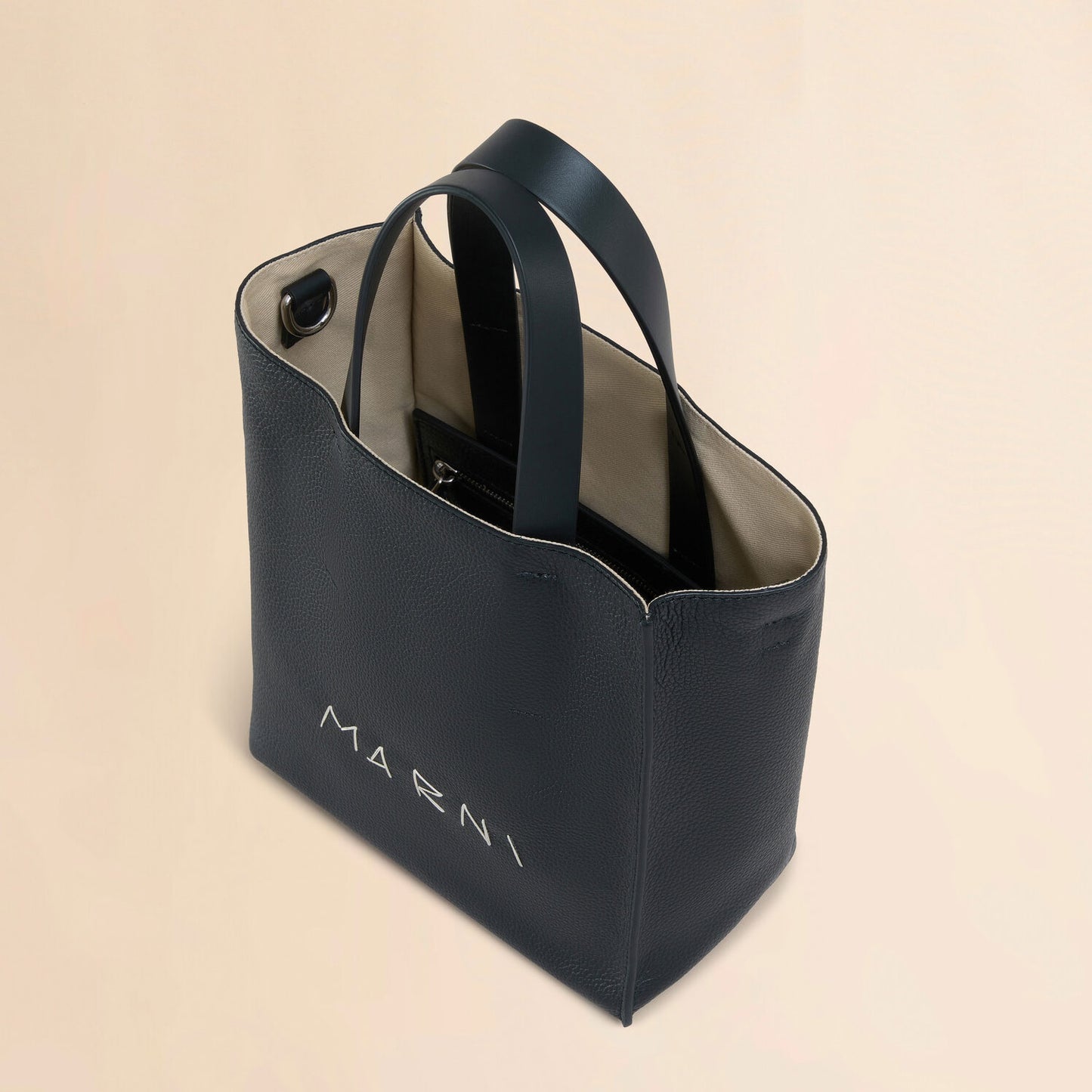 
                  
                    Museo Soft mini bag in black leather, Marni Mending
                  
                