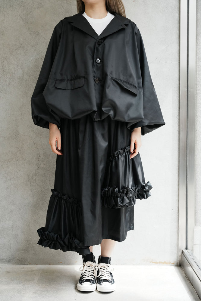 
                  
                    ラッフルギャザースカート-BLACK-
                  
                