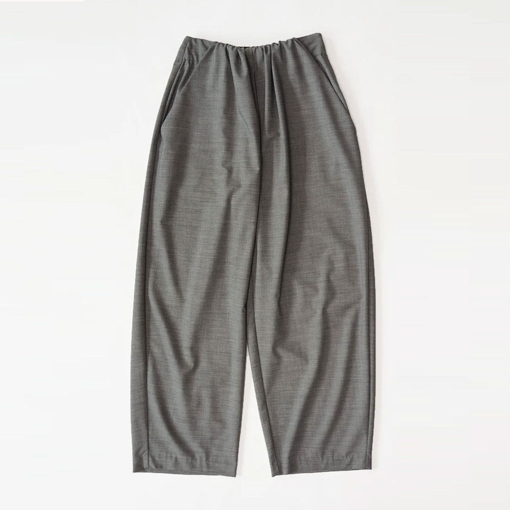 Front Gathered Easy Pants -GREY-