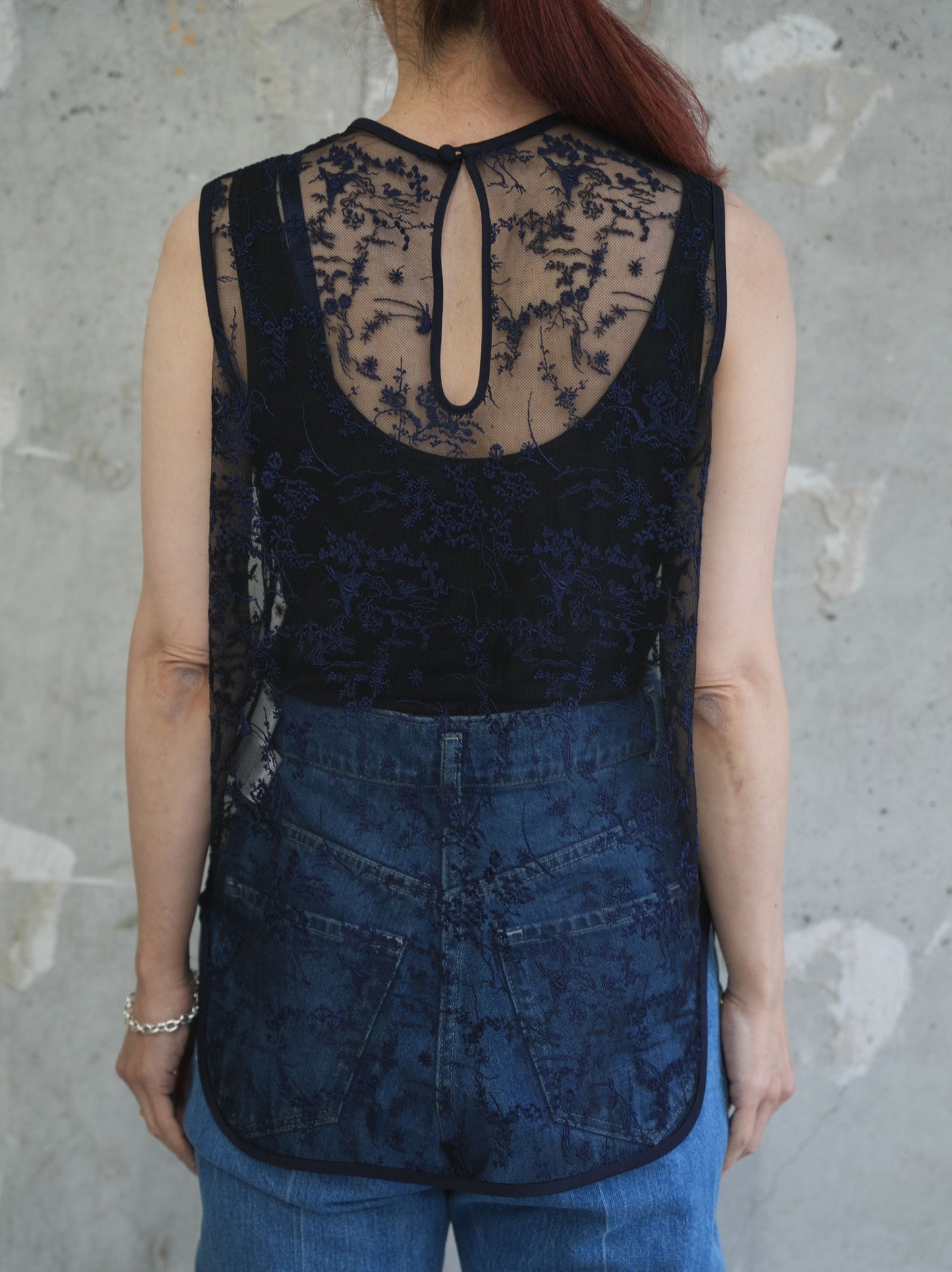 
                  
                    Floral Lace Sleeveless Top
                  
                