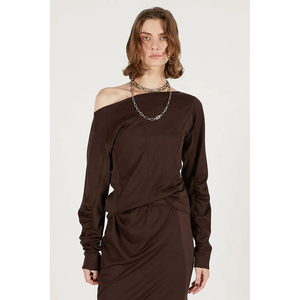 
                  
                    Wool Slouchy Sleeve Top -GREY-
                  
                