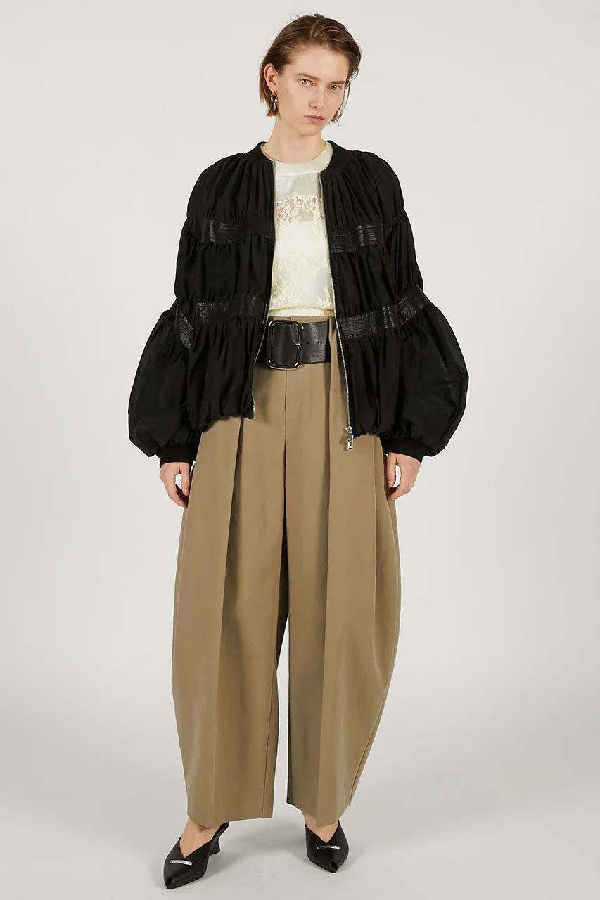 
                  
                    Shear Volume Blouson-Black-
                  
                