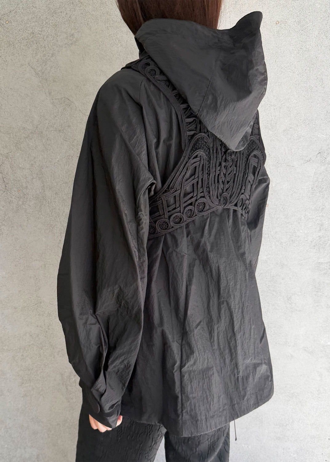 
                  
                    Nylon Oversized Jacket with Cording Embroidery Vest
                  
                