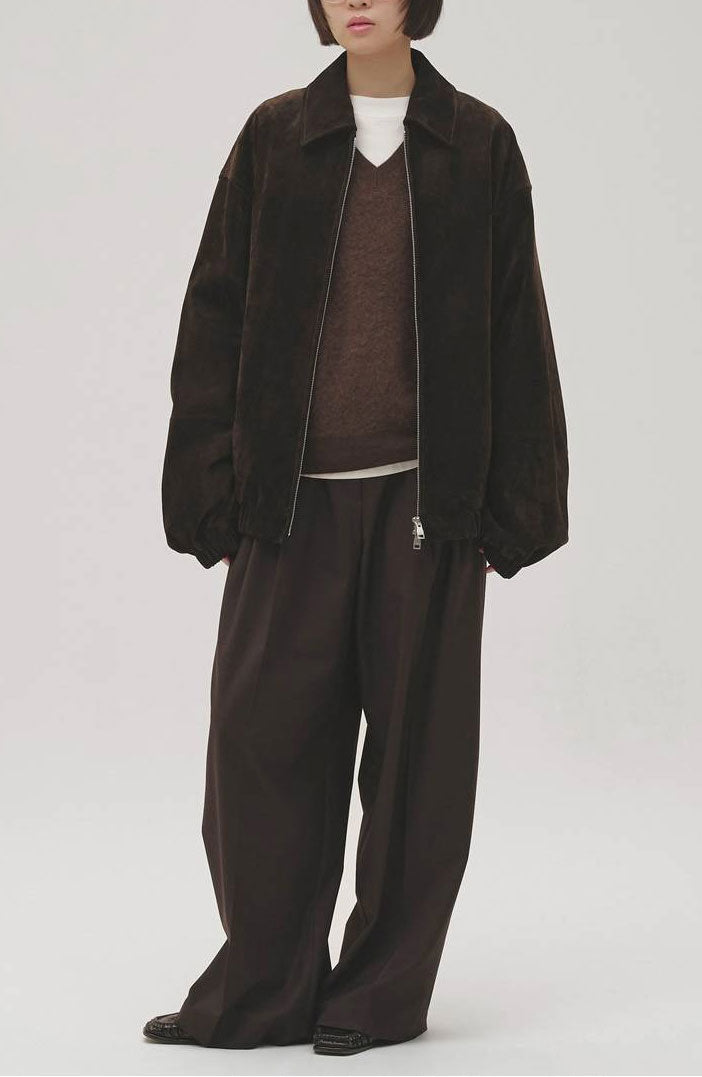 
                  
                    Suede Zip Blouson
                  
                