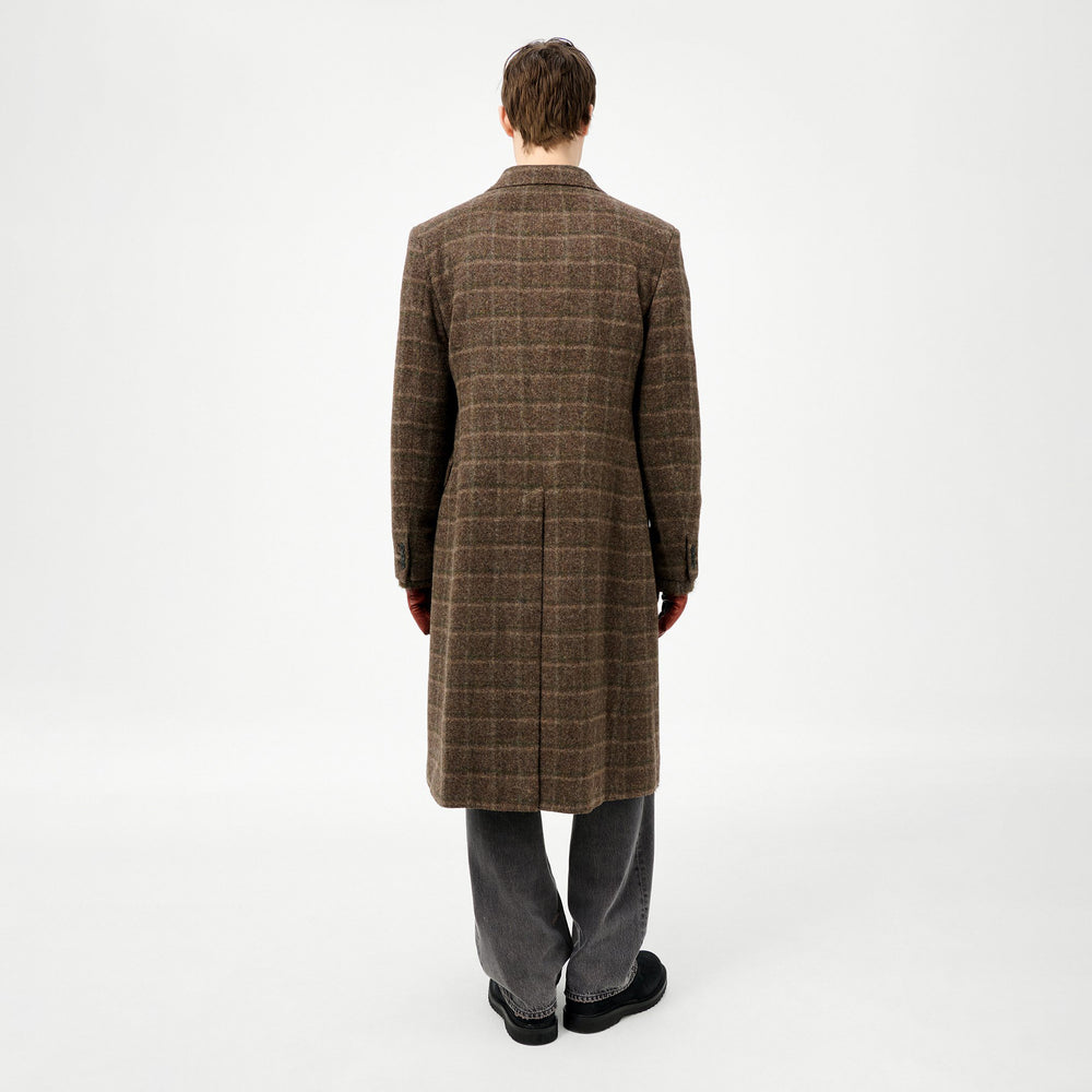 JEAN COLONNA コート グレー 42 ツイード ダブル ウエストベルト JEAN COLONNA コート グレー 42 ツイード ダブル ウエストベルト