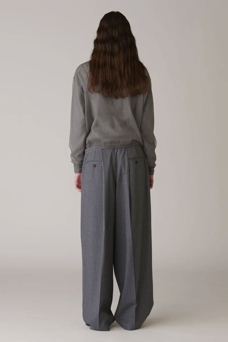 
                  
                    Wool Over Size Pants -NAVY STRIPE-
                  
                
