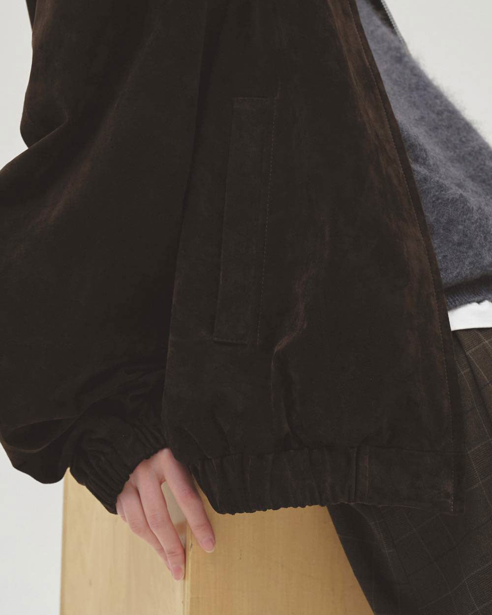 
                  
                    Suede Zip Blouson
                  
                