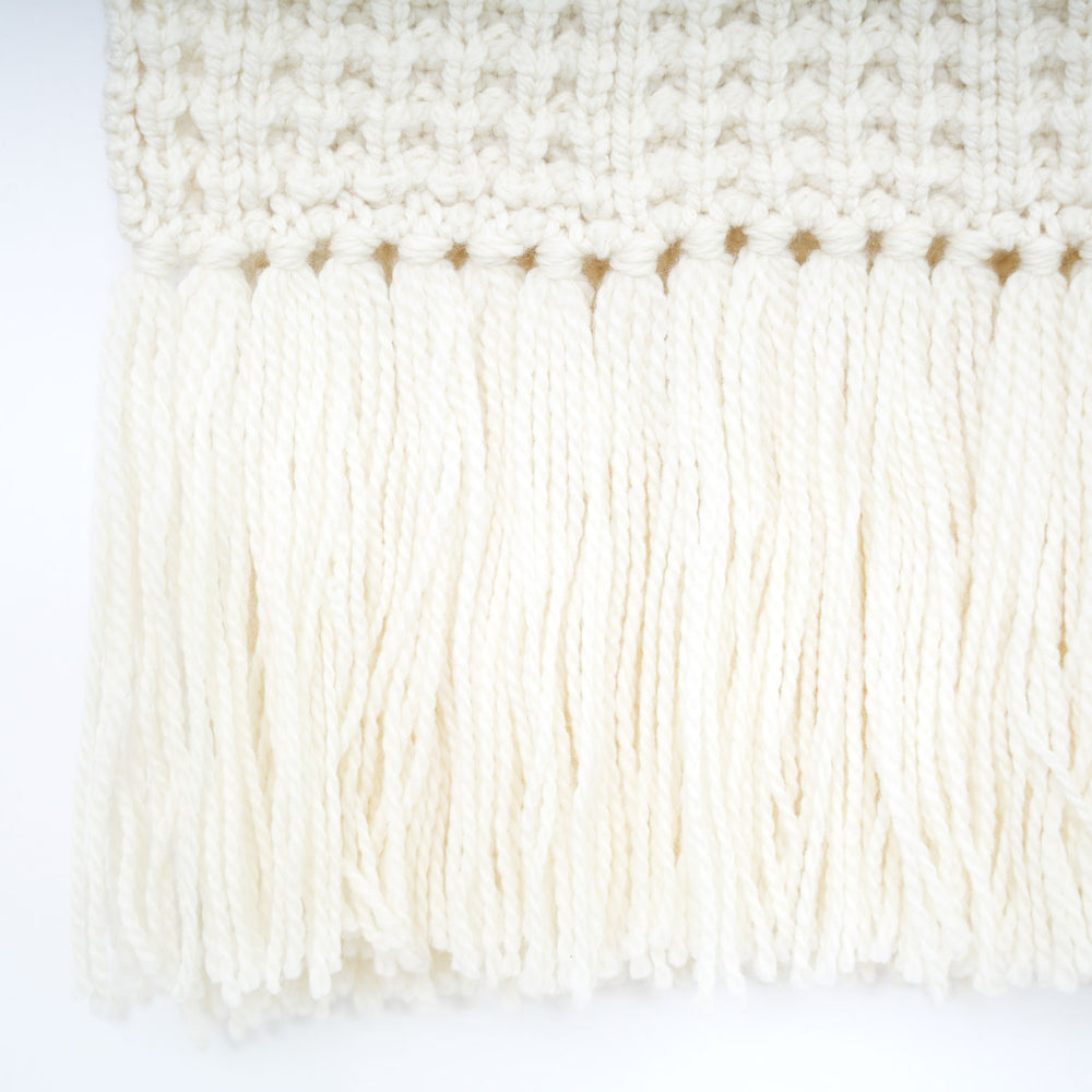 
                  
                    WAFFLE-KNIT SWEATER TOP W/FRINGE
                  
                