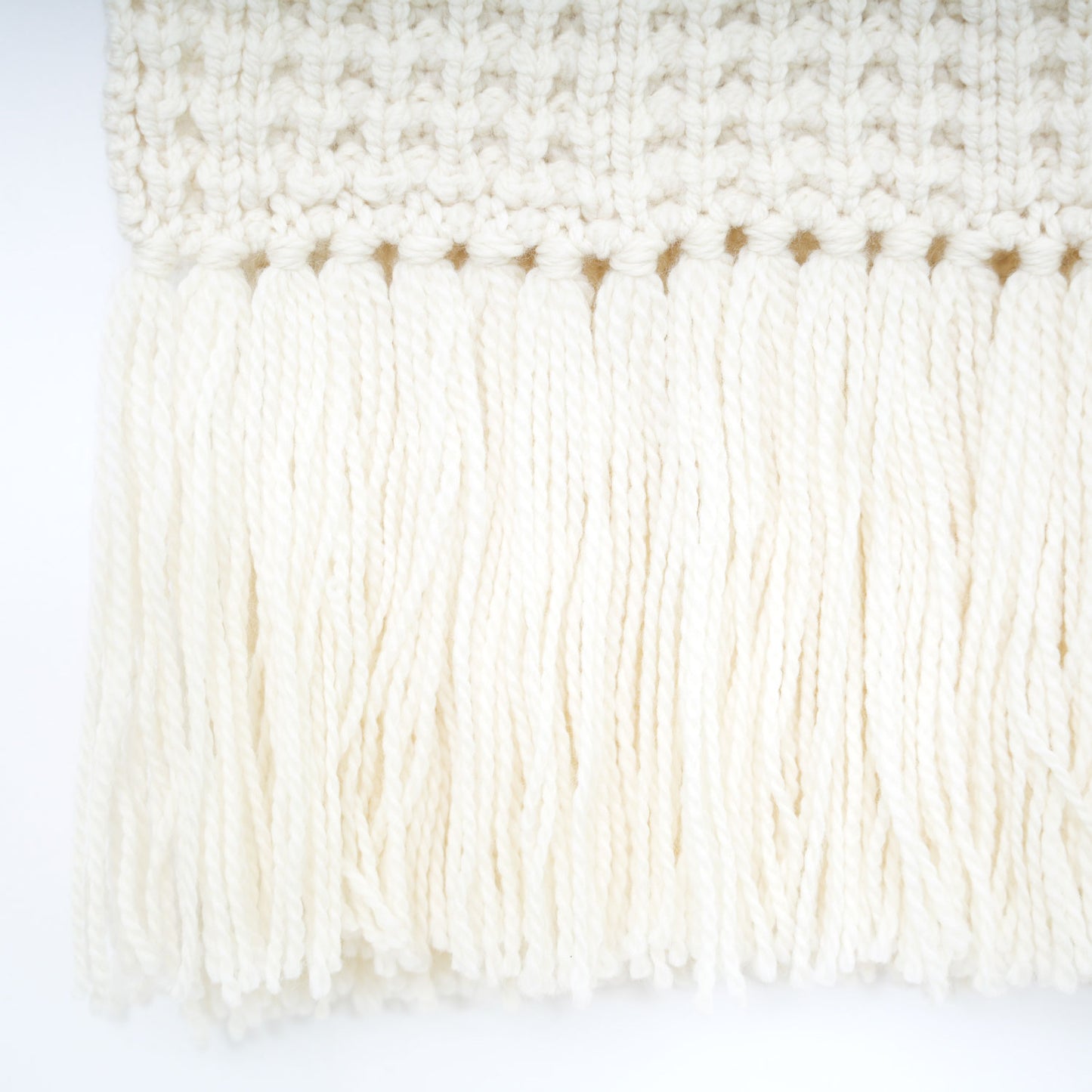 
                  
                    WAFFLE-KNIT SWEATER TOP W/FRINGE
                  
                