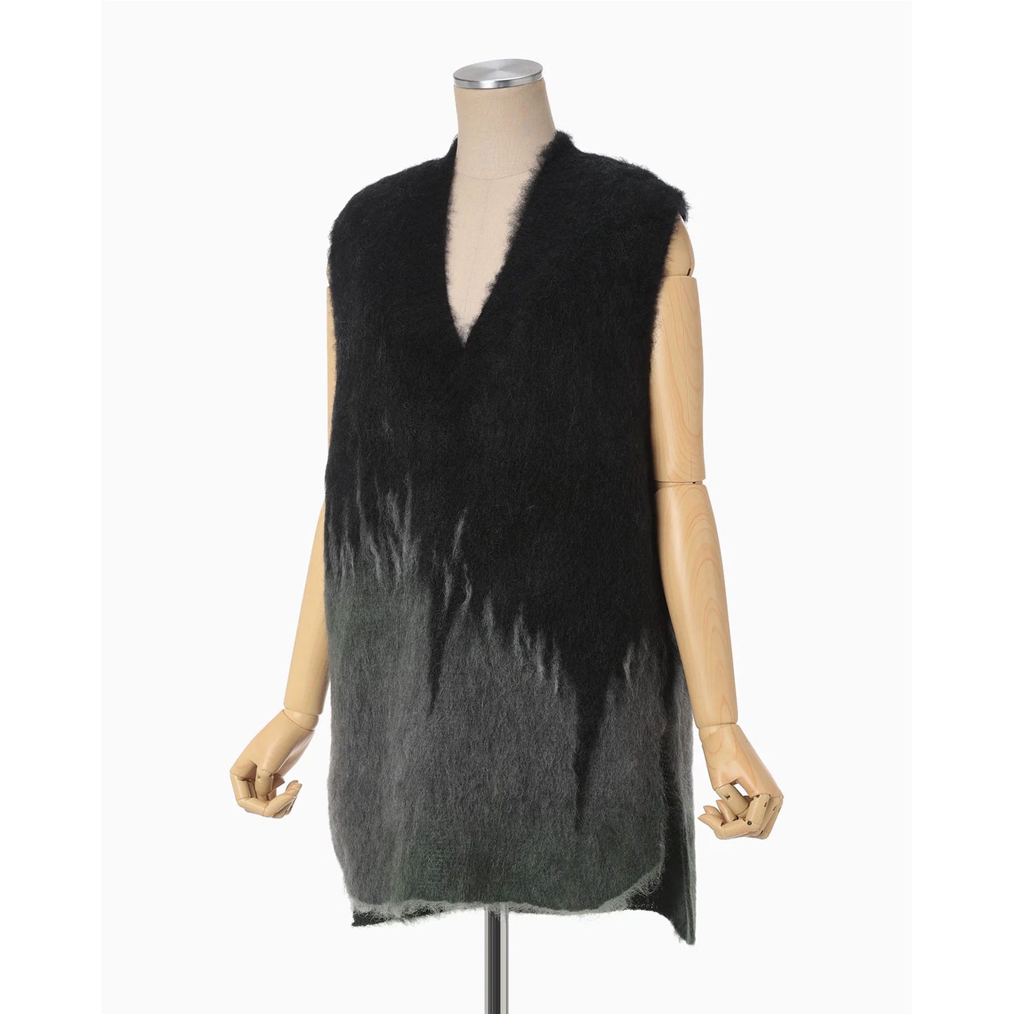 
                  
                    Drip Glaze Pattern Mohair Knitted Vest - khaki
                  
                