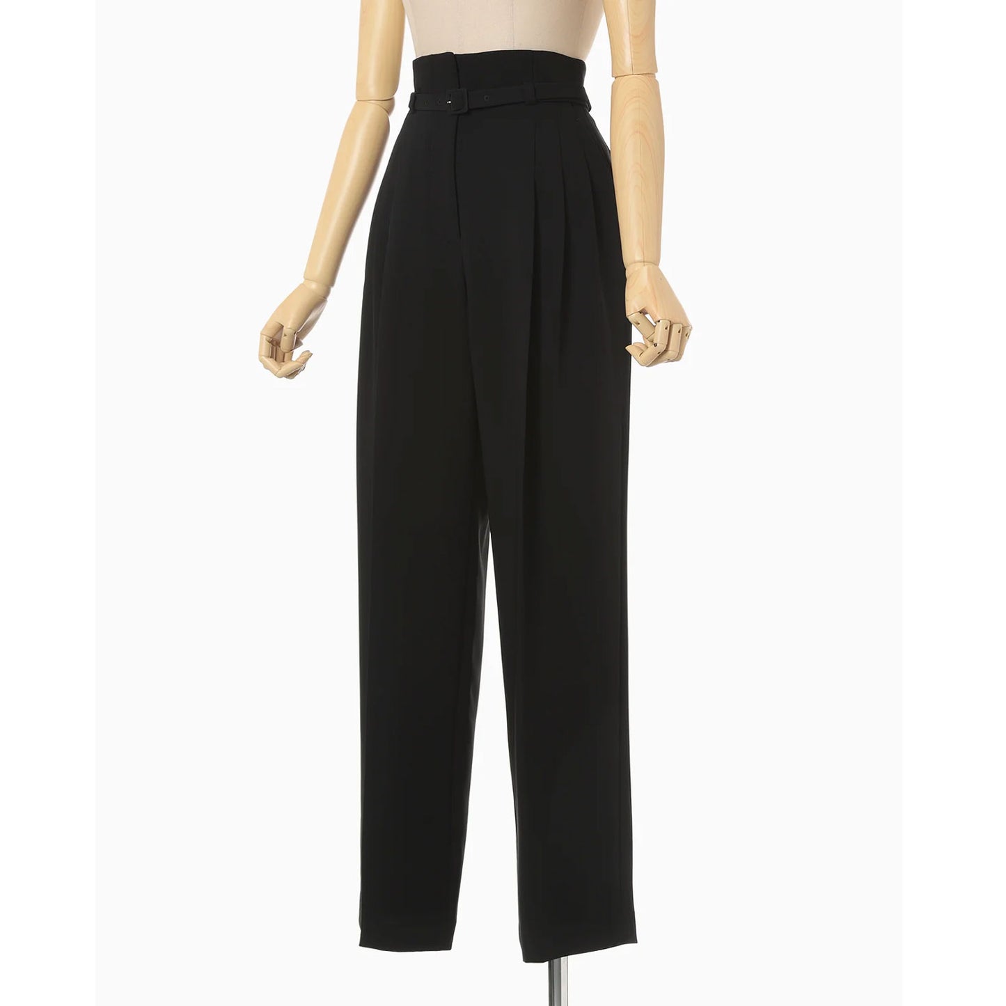 
                  
                    Triacetate Polyester Georgette High Waisted Trousers - black
                  
                