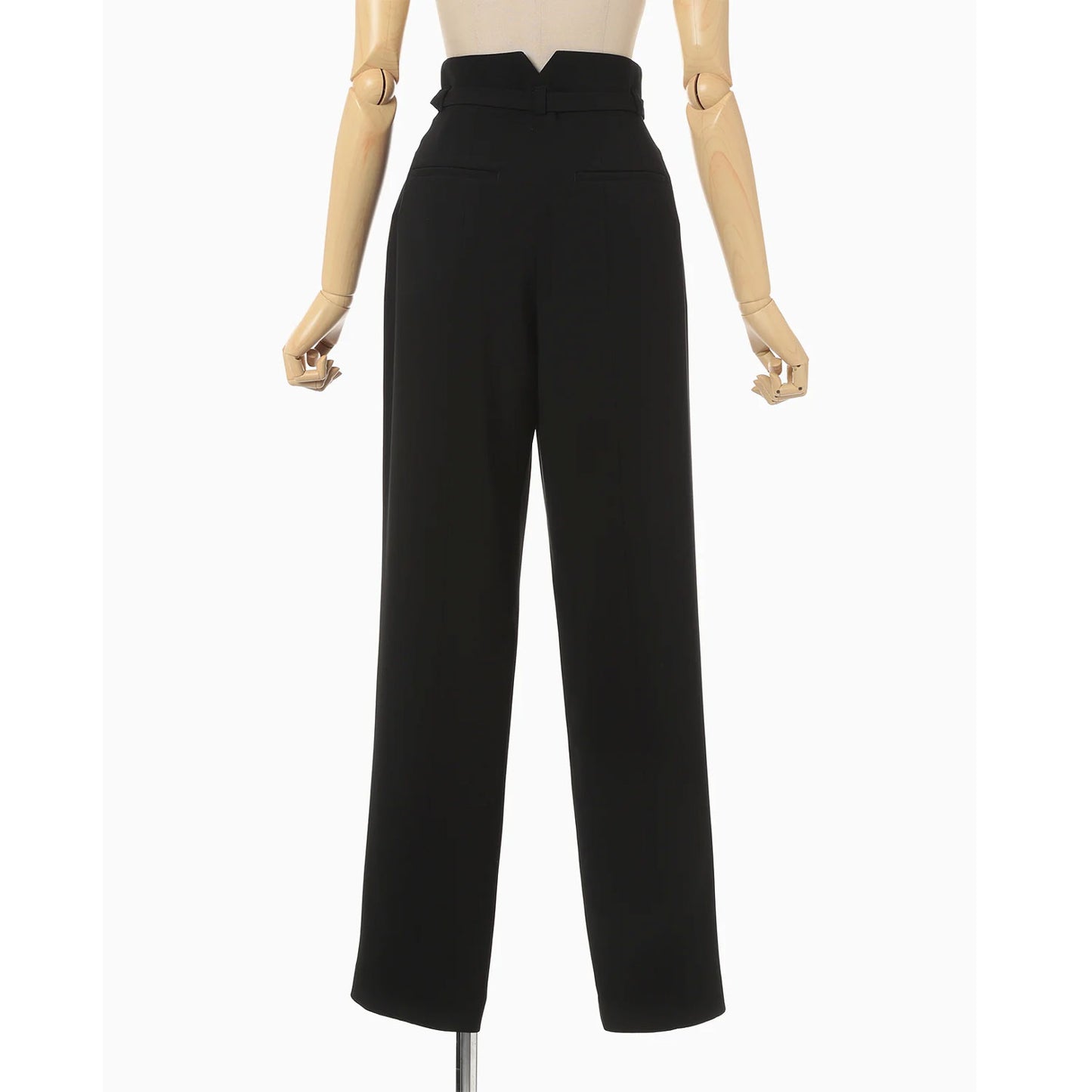 
                  
                    Triacetate Polyester Georgette High Waisted Trousers - black
                  
                