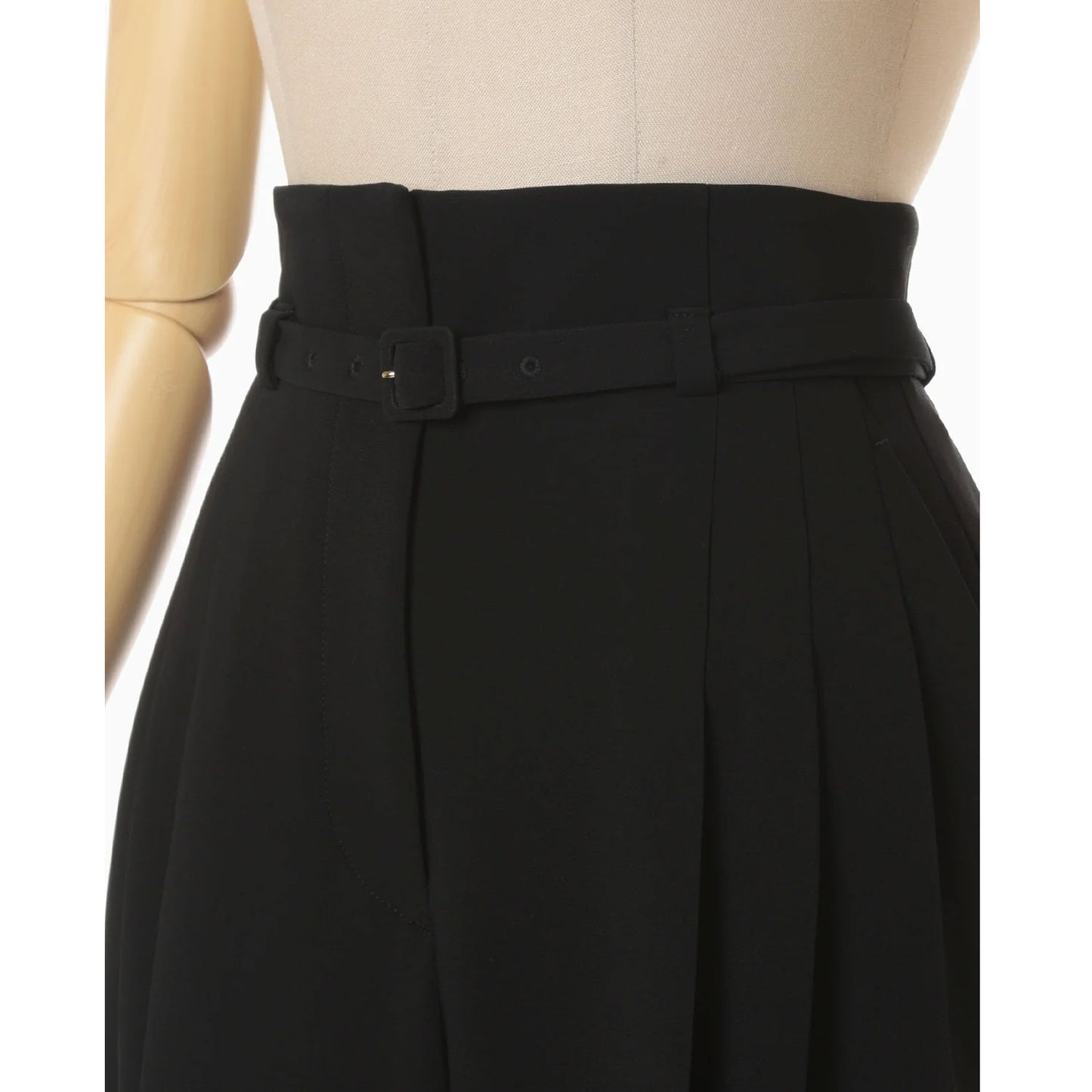 
                  
                    Triacetate Polyester Georgette High Waisted Trousers - black
                  
                