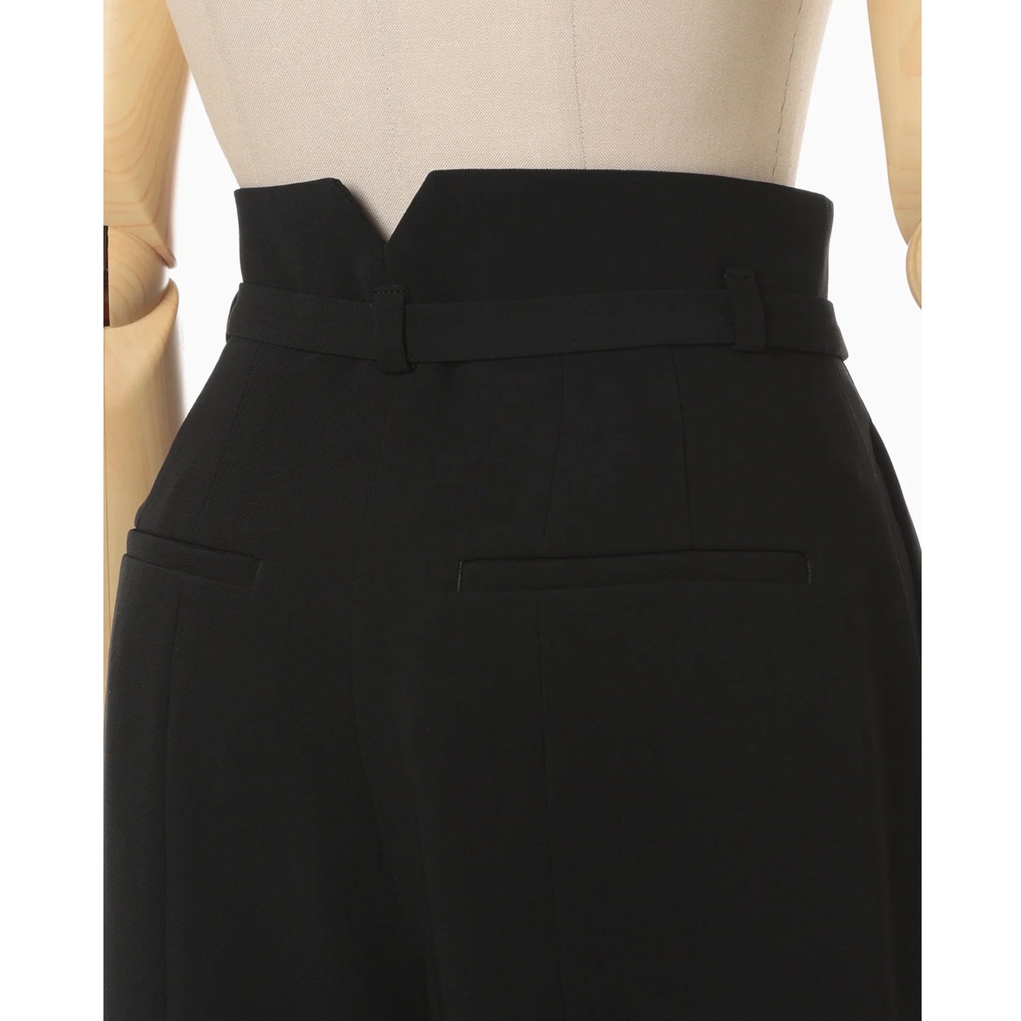 
                  
                    Triacetate Polyester Georgette High Waisted Trousers - black
                  
                