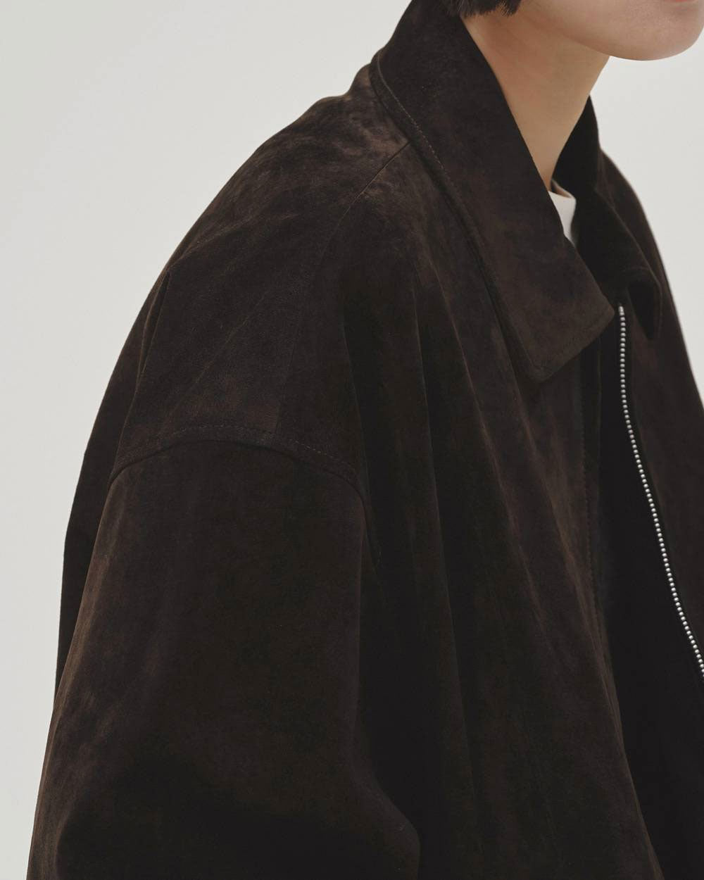 
                  
                    Suede Zip Blouson
                  
                