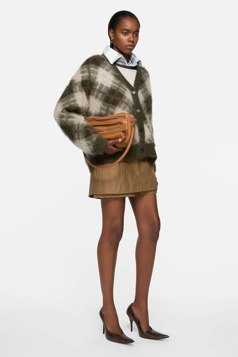 
                  
                    V-neck mohair cardigan
                  
                