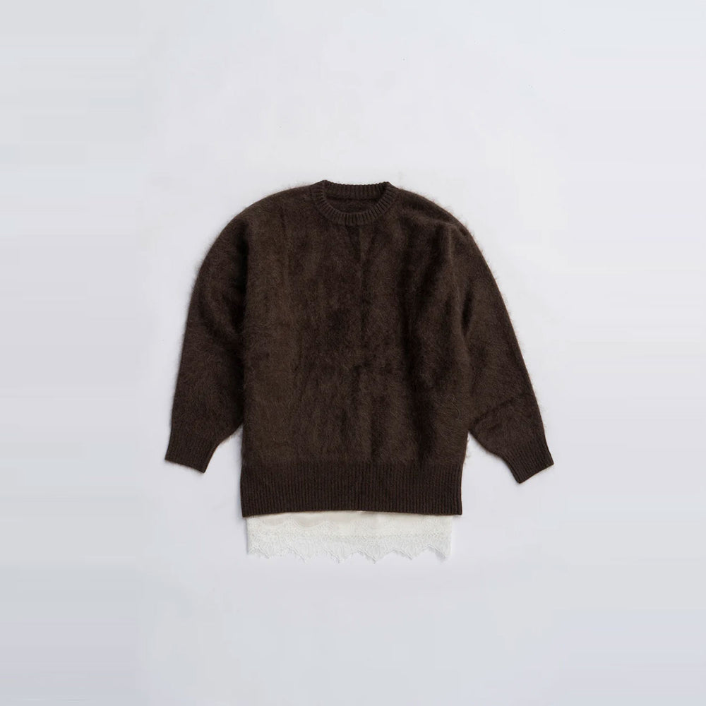 Mink-Processed Knit -BROWN-