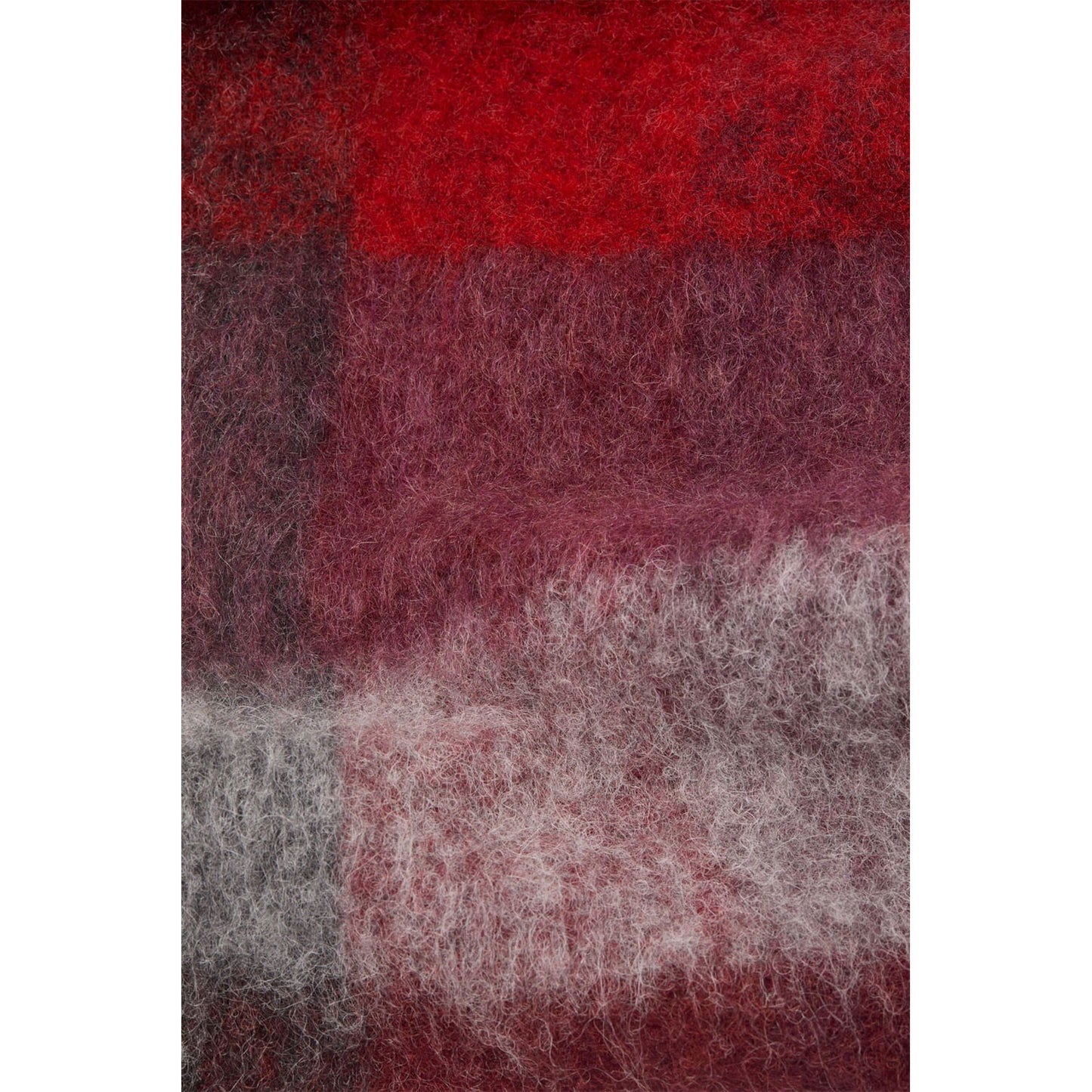 
                  
                    Mohair check scarf-RED/BLACK-
                  
                