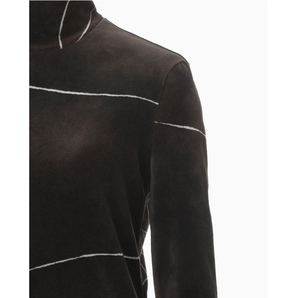 
                  
                    "Kintsugi" Velour Jersey High Neck Top - brown
                  
                