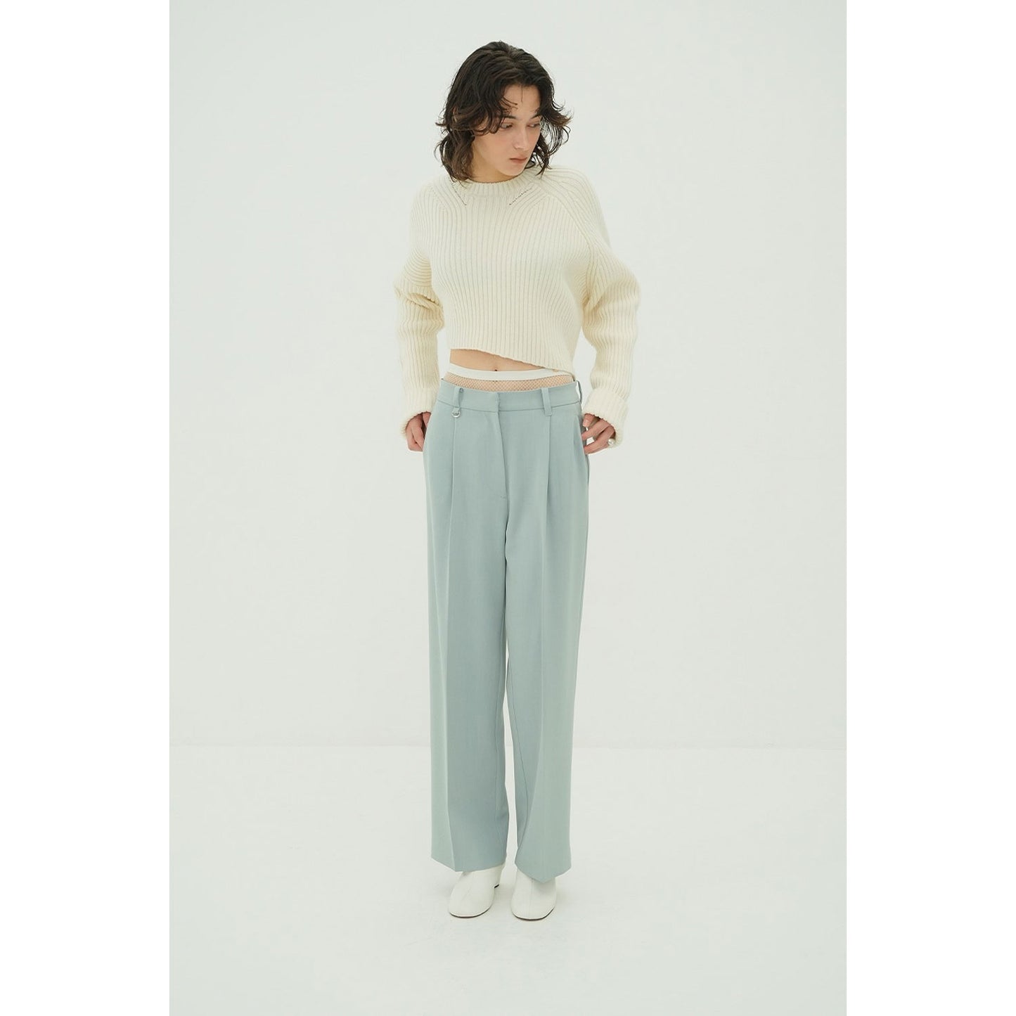 
                  
                    2WAY TUCK STRAIGHT PANTS -BLUE-
                  
                