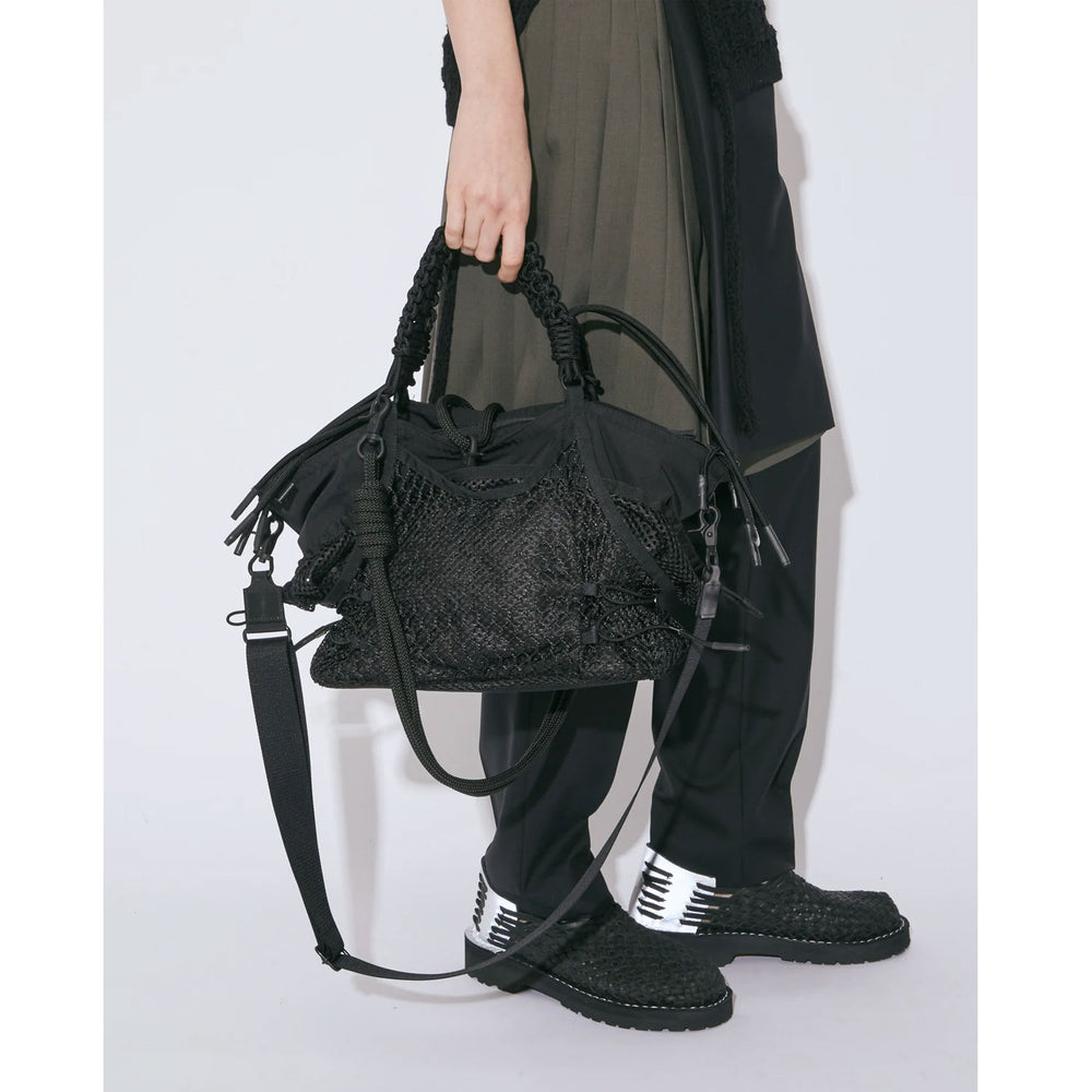 beautiful people オーバーエンジニアリングハンギングトートバッグ over engineering hanging tote bag -black- – OBLIGE