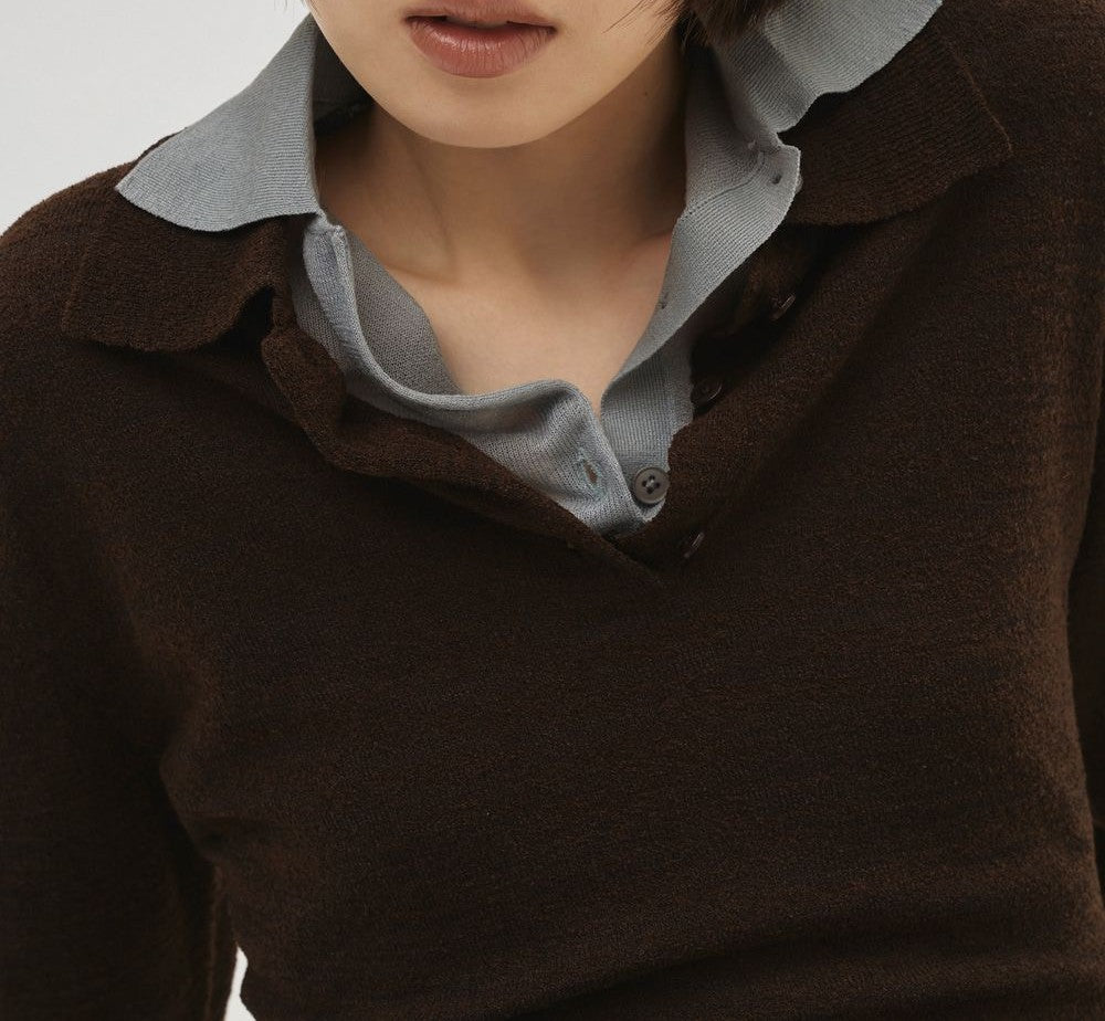 
                  
                    Layered Polo Knit
                  
                