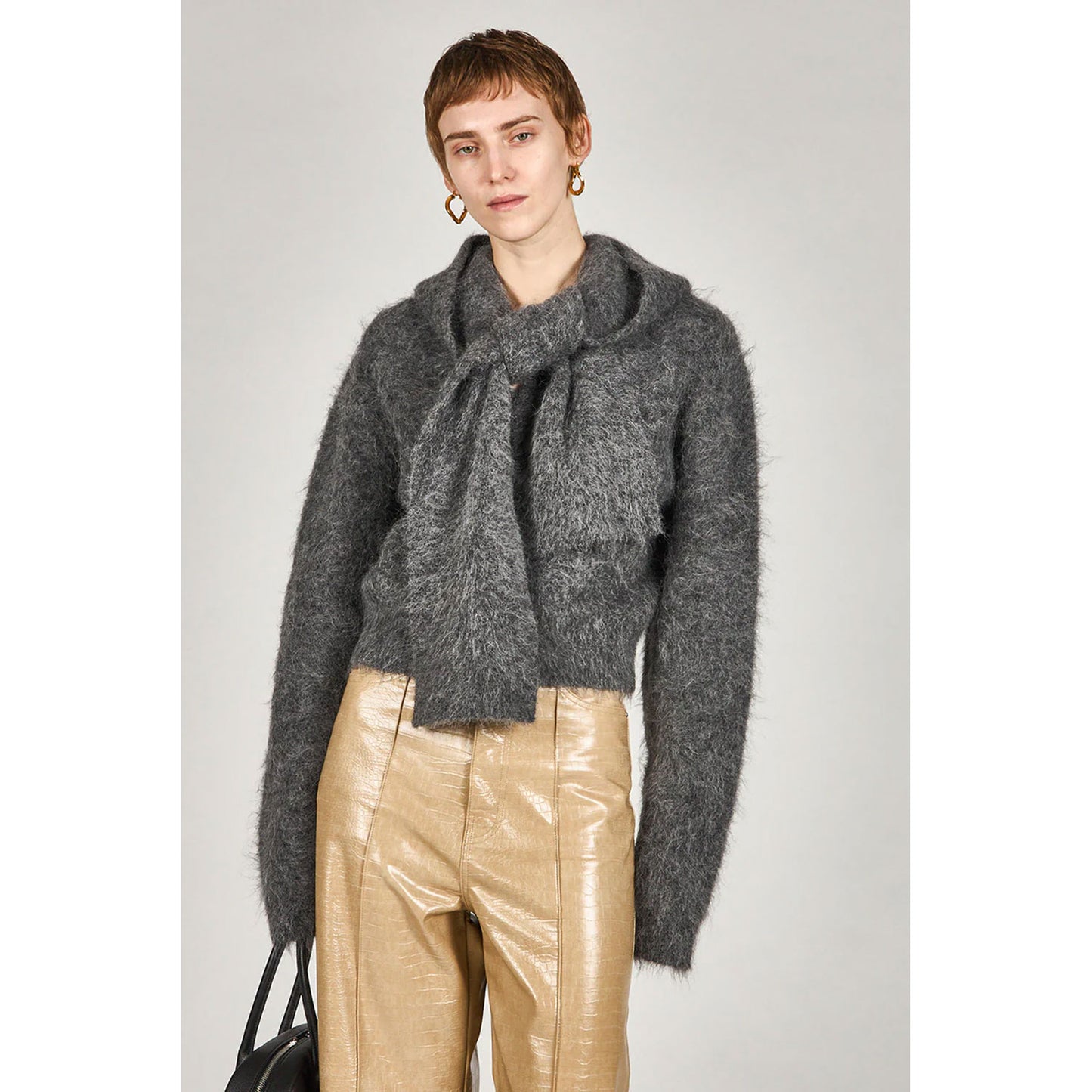 
                  
                    Alpaca Blend 2-Way Hoodie-C.GRY-
                  
                