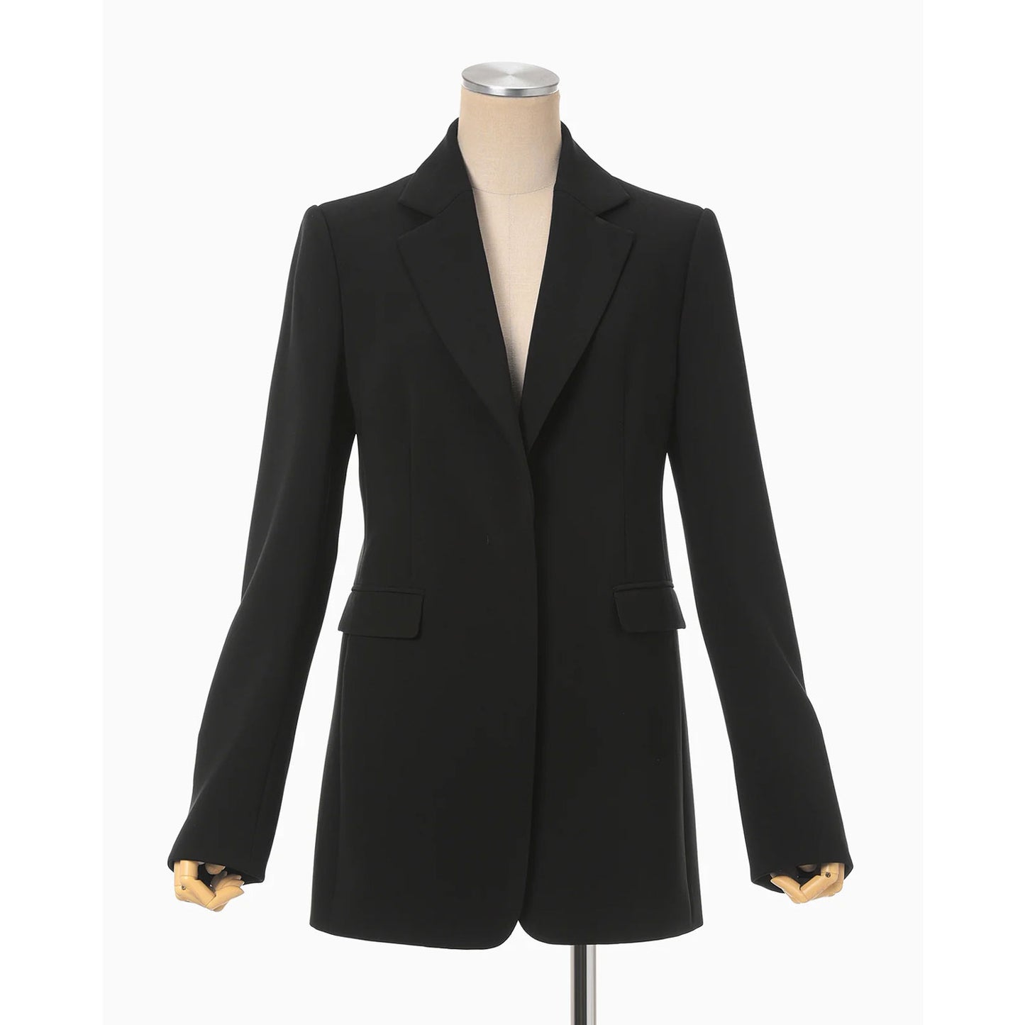 
                  
                    Acetate Polyester Collarless Suit Jacket - black
                  
                