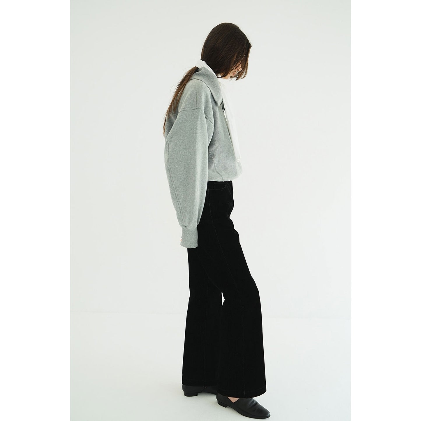 
                  
                    HALF ZIP SHORT TOPS -GRAY-
                  
                