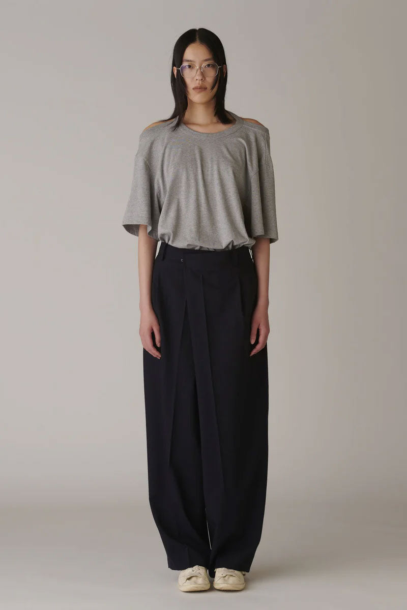 
                  
                    Wool Over Size Pants -NAVY STRIPE-
                  
                