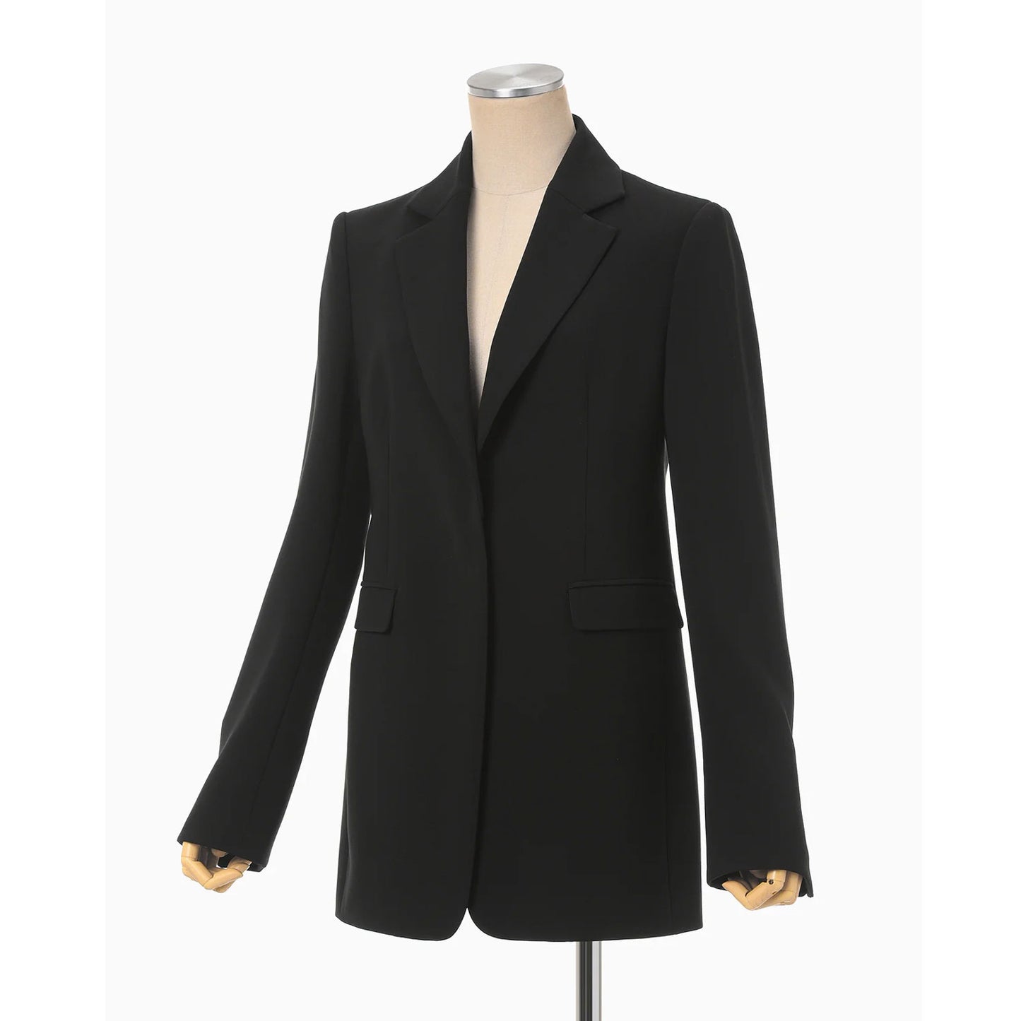 
                  
                    Acetate Polyester Collarless Suit Jacket - black
                  
                