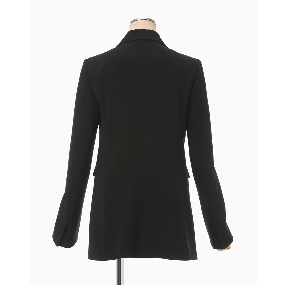 
                  
                    Acetate Polyester Collarless Suit Jacket - black
                  
                