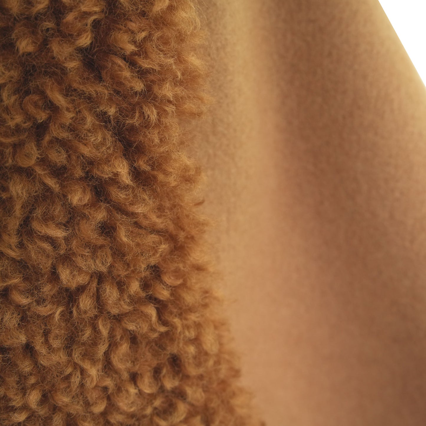 
                  
                    DOUBLE FACE FAUX SHEARLING DUFFLE JACKET-CREAM-
                  
                