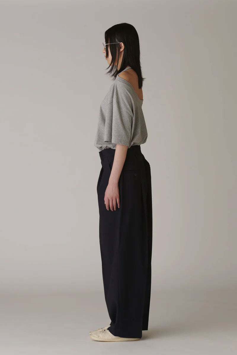 
                  
                    Wool Over Size Pants -NAVY STRIPE-
                  
                